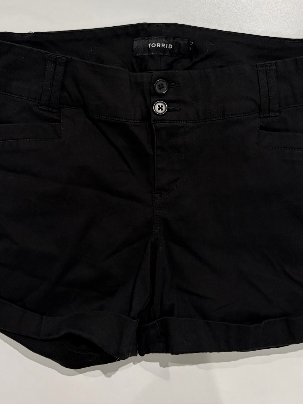 torrid Black Cuffed Shorts